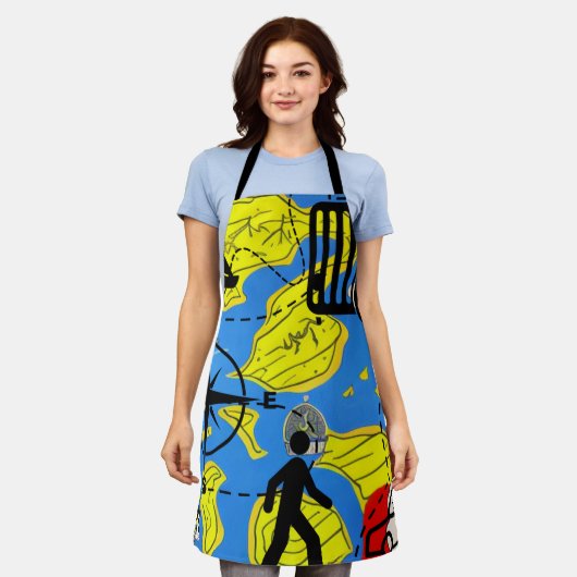 Wereldreiziger Schort (Gedragen)