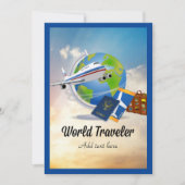 Wereldreiziger, SJABLOON, Kaart (Voorkant)