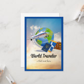 Wereldreiziger, SJABLOON, Kaart (Voorkant / Achterkant in situ)