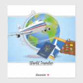 Wereldreiziger Sticker (Vel)