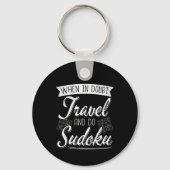Wereldreiziger Sudoku Puzzel Lover Sleutelhanger (Voorkant)