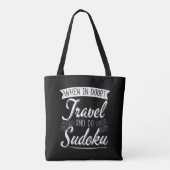Wereldreiziger Sudoku Puzzel Lover Tote Bag (Achterkant)