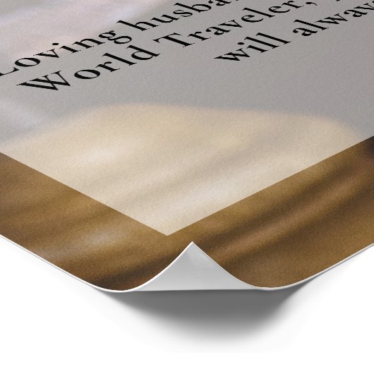 Wereldreiziger viering van het leven, begrafenisfo poster (Hoek)