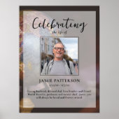 Wereldreiziger viering van het leven, rouwdienst f poster (Voorkant)