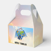 Wereldreiziger, vliegticket en paspoort bedankdoosjes (Achterkant)