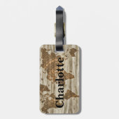  wereldreiziger voor Wereldkaart en naam Bagagelabel (Achterkant verticaal)