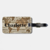  wereldreiziger voor Wereldkaart en naam Bagagelabel (Achterkant horizontaal)