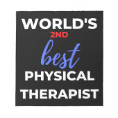 Werelds 2e Beste Fysiotherapeut Notitieblok (Voorkant)