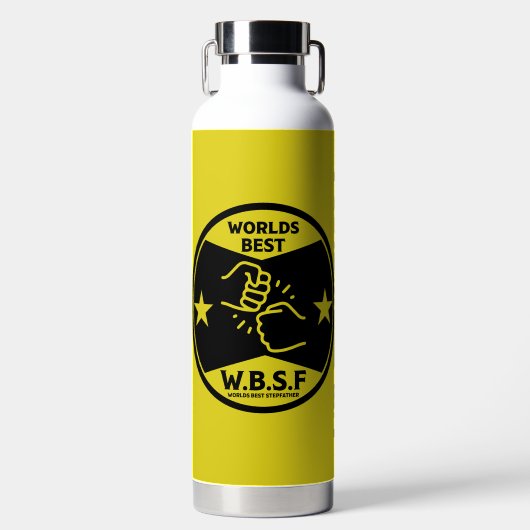WERELDS BEEST STIEFVADEr Waterfles (Voorkant)