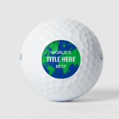 Werelds Beste Aangepaste Titel Wereldbol Golfballen (Voorkant)