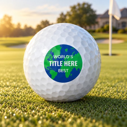 Werelds Beste Aangepaste Titel Wereldbol Golfballen