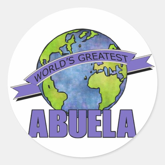 Werelds Beste Abuela Ronde Sticker (Voorkant)