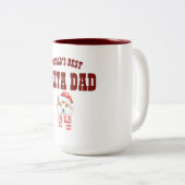 Werelds Beste AKITA HOND PAPA - Schattige illustra Tweekleurige Koffiemok (Voorkant rechts)