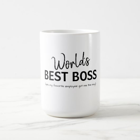 Werelds Beste Baas Grappig Cadeau Koffiemok (Center)