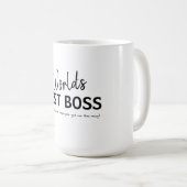 Werelds Beste Baas Grappig Cadeau Koffiemok (Voorkant rechts)