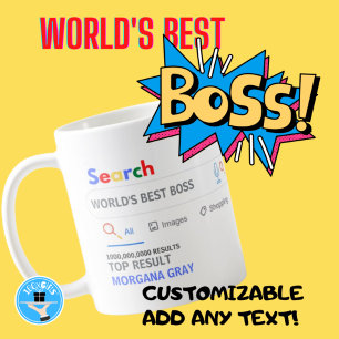 WERELDS BESTE BAAS Grappig GAG Zoekterrein TOP Res Koffiemok