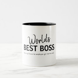 Werelds Beste Baas Grappige Baas Cadeau Koffiemok Tweekleurige Koffiemok