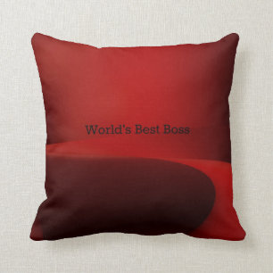 Werelds Beste Baas - zwart en rood klassiek ontwer Kussen