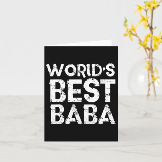 Werelds Beste Baba Vaderdag Cadeau Moslim Vader Ec Kaart (Gele Bloem)