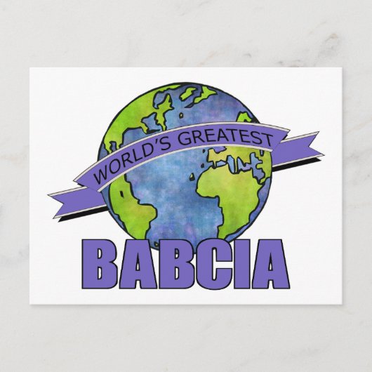 Werelds Beste Babcia Briefkaart (Voorkant)