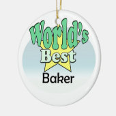 Werelds beste Bakker Keramisch Ornament (Links)