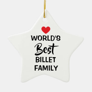 Werelds Beste Billet Familie Hangend Ornament