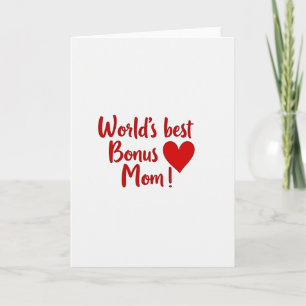 Werelds Beste Bonus Moeder Hart Glitter Kaart