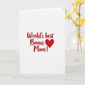 Werelds Beste Bonus Moeder Hart Glitter Kaart (Gele Bloem)