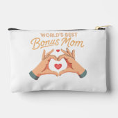 Werelds Beste Bonus Moeder Stiefmoeder | Hart Hand Etui (Achterkant)