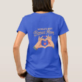 Werelds Beste Bonus Moeder Stiefmoeder | Hart Hand T-shirt (Achterkant)