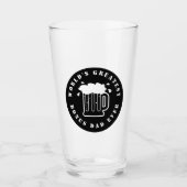 Werelds Beste Bonus Vader Ooit bierglas cadeau Glas (Voorkant)