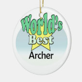 Wereld's beste Boogschutter Keramisch Ornament (Links)