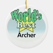 Wereld's beste Boogschutter Keramisch Ornament (Achterkant)