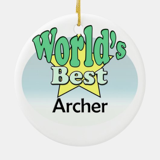 Wereld's beste Boogschutter Keramisch Ornament (Achterkant)