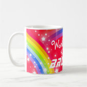 "Werelds beste BROER" regenboog rode mok (Links)
