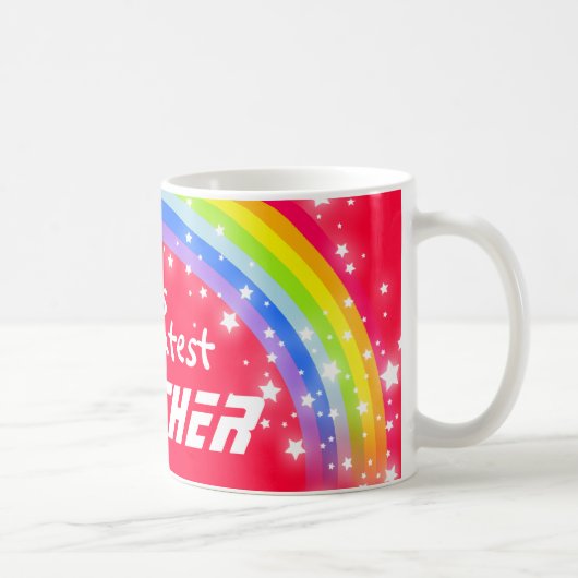 "Werelds beste BROER" regenboog rode mok (Rechts)