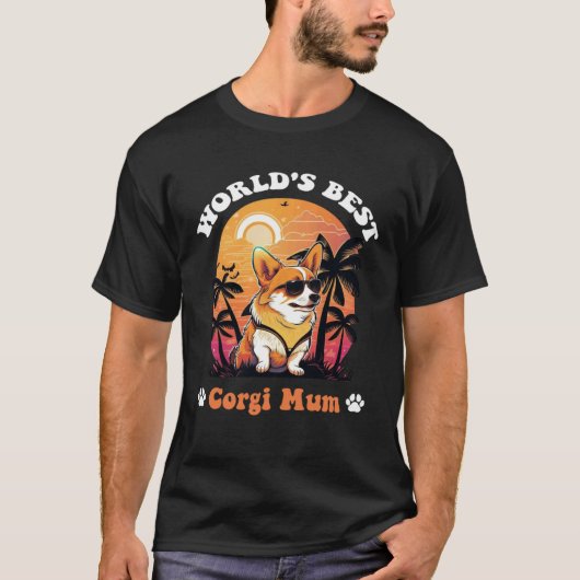 Werelds Beste Corgi Moeder Ooit Beste Hondenmoeder T-shirt (Voorkant)