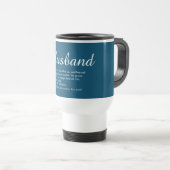 Werelds Beste Definitie Echtgenoot Script Blauw Reisbeker (Voorkant rechts)