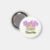 Werelds Beste Docent (Vrouw) Magneet (Voorkant / Achterkant)