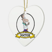 WERELDS BESTE DOKTER MANNEN CARTOON KERAMISCH ORNAMENT (Links)