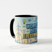 Werelds Beste Elektrotechnicus Reis Mok (Voorkant links)