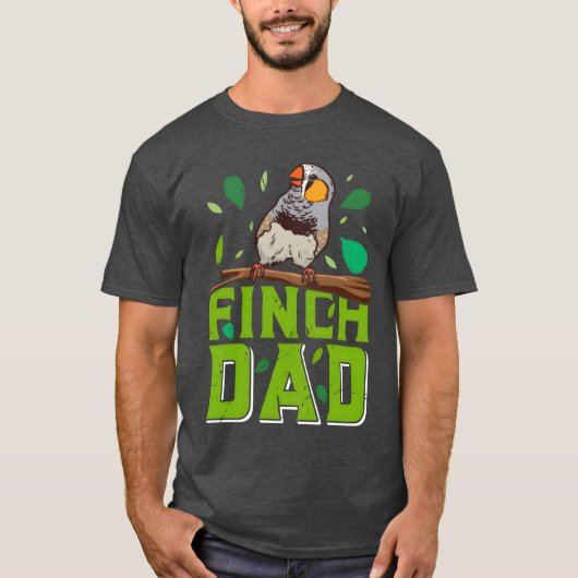 Werelds beste Finch Dad Finches Dad Bird-liefhebbe T-shirt (Voorkant)