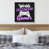Werelds Beste Gamer Canvas Print (Insitu (Slaapkamer))