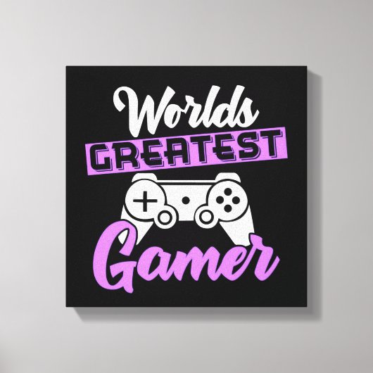 Werelds Beste Gamer Canvas Print (Voorkant)