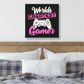 Werelds Beste Gamer Canvas Print (Insitu (Slaapkamer))