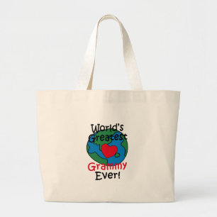 Werelds Beste Grammy Hart Grote Tote Bag