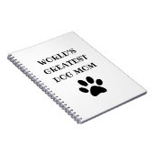 Werelds Beste Hond Moeder Aangepaste Tekst Geperso Notitieboek (Rechterzijde)