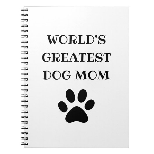 Werelds Beste Hond Moeder Aangepaste Tekst Geperso Notitieboek (Voorkant)
