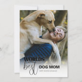 Werelds Beste Hond Moeder Feestdagenkaart (Voorkant)