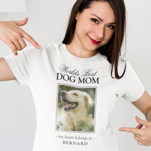 Werelds beste hond moeder huisdier foto t-shirt